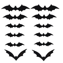 Flying Bat Clings Waterproof Adhesive PVC Stickers Realistic-12