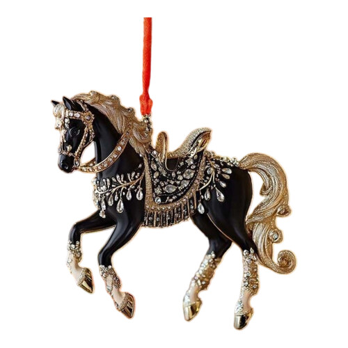Décoration suspendue plate en forme de cheval en-Style1