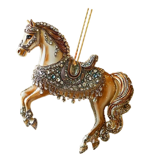 Décoration suspendue plate en forme de cheval en-Style1 2