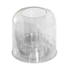Modern Rotating Vanities Organizers Stores-Transparent White