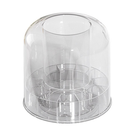 Space Efficient Rotating Makeup Organizers-Transparent White