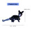 Classical Handcrafted Crystal Black Cats Figurine Decorative 3