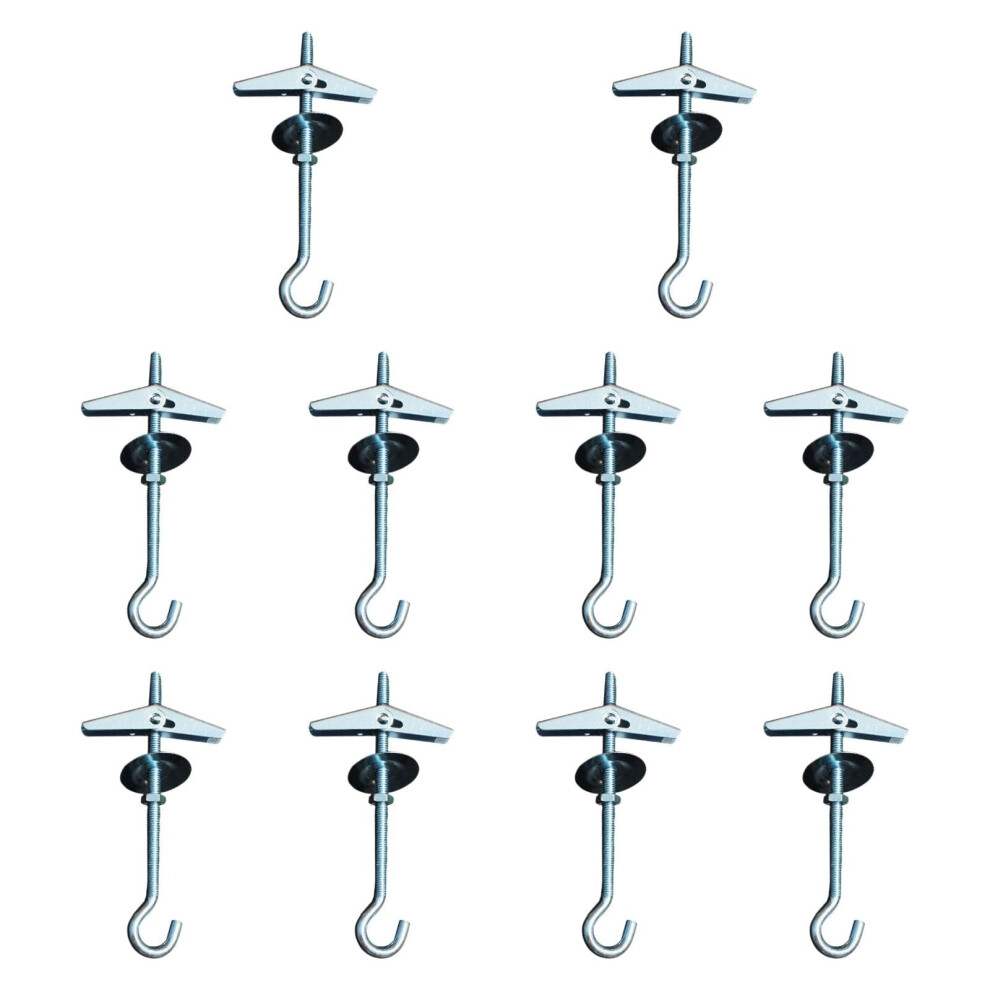 10Pcs M5 X 9 Cm Plasterboard Ceiling Hook Swag Hook Surround Bolt Hooks For Hollow Brick 9412369883827
