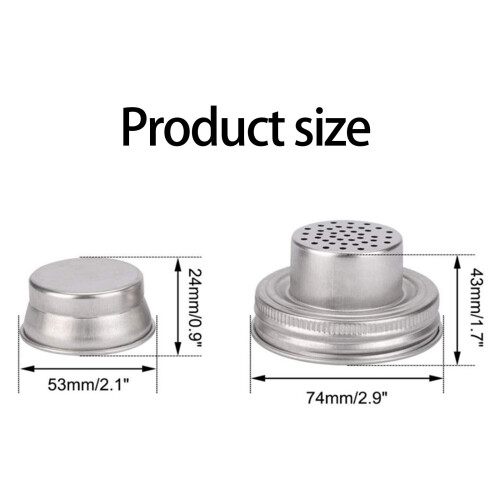 Couvercle de pot Mason en acier antirouille Durable,-4 pièces 2