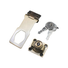 Security Hasp Lock Metal Door Clasp Heavy Duty Hasps With Key For Cabinet And Furniture Protection