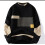 Hudson & Mark- Men's Medium Bold, Eye-Catching & Contrasting Patchwork Knit Crew 3