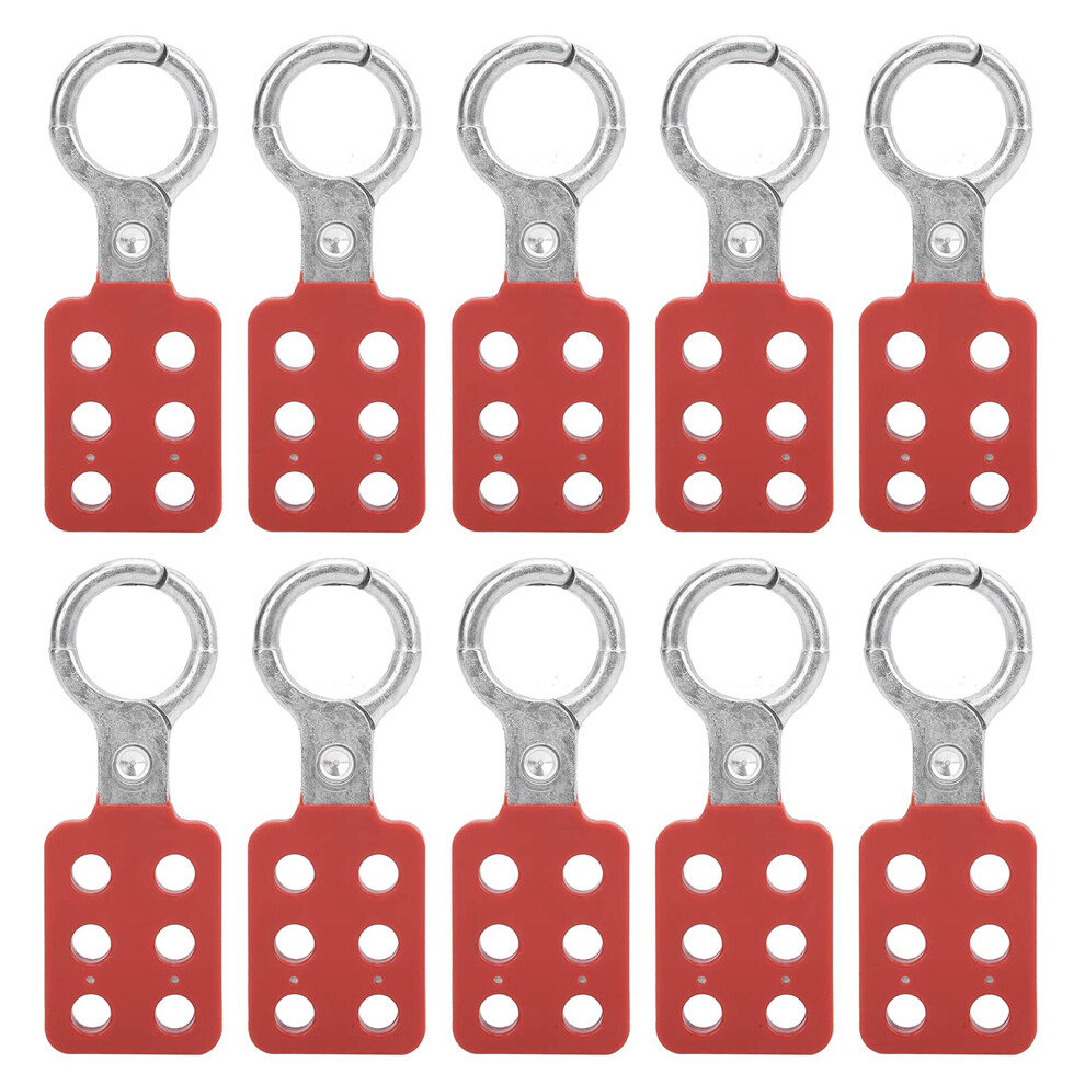 6 Hole Lockout Hasp 10Pcs 25Mm 1.0In Fireproof Aluminum Hasp For Multiple Locks Industrial Loto Security Lockset 9365049777162