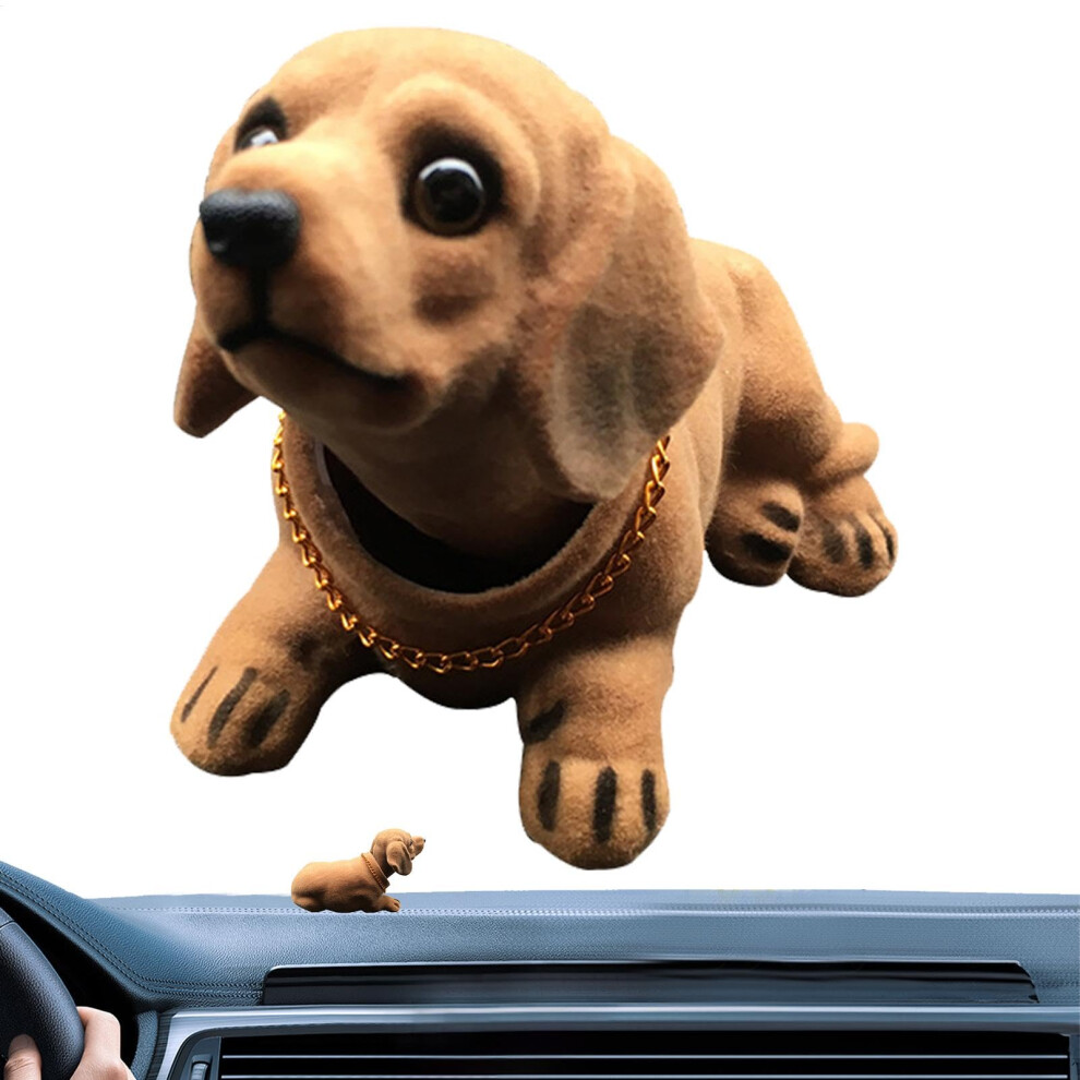 Bobble Head Dachshund Shaking Head Toy Dashboard Decor, Funny Dog Figure Car Decoration For Desktop, Dog Lovers, Car Dashboard 9412369885074