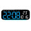 Uhr LED Stimmungslampe Progressiver-Schwarze Schale, blaues Lig 1