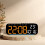 Alarm Clock With Color Changing LED-Black shell red ligh 7