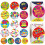 2 Rollen „Happy Birthday“, bunter runder-Stil 4 plus Stil 5 1