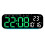 Digital Clock LED Color Changing Light-Black shell green li 1