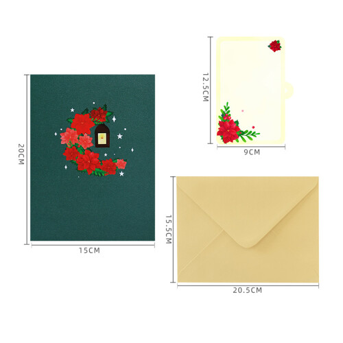 Stereoscopic Burst Up Christmas Card With Moon Energy efficient 2