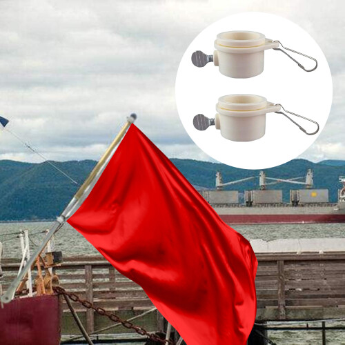 2pack Adjustable Flag Poles Rings Anti Tangles Mechanism-M 1