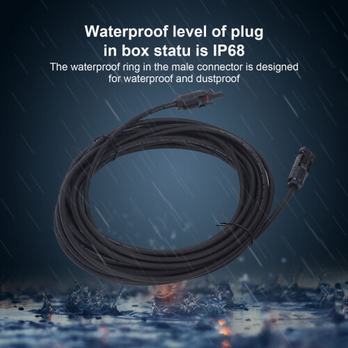 12AWG 4mm² Solar Panel Extension Cable 10m Waterproof IP68 1