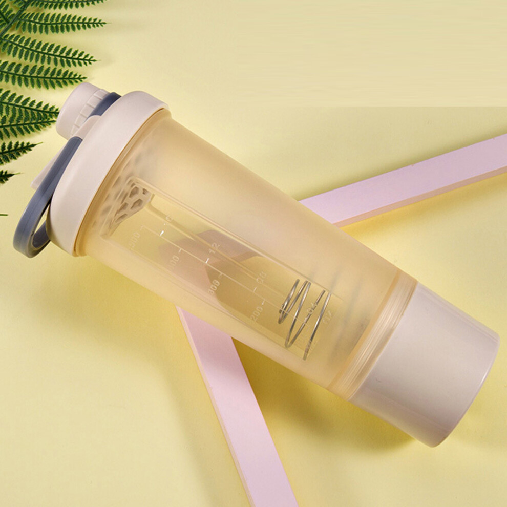 Mixing Mastery, Your Fitness Companion: Durable Protein Shaker Bottles With Whisk Ball, 600ml, Transparent Frosted, Leakproof, Ideal For On-The-Go Nut