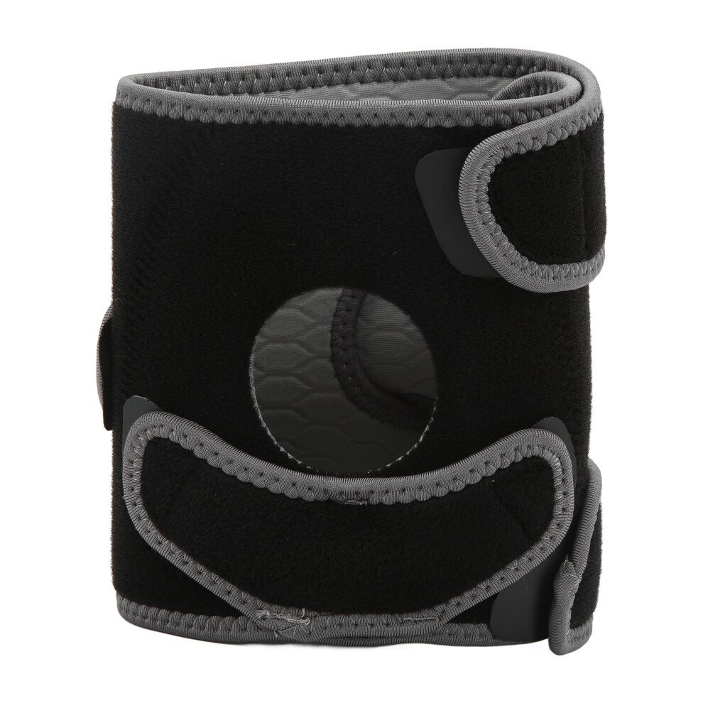Adjustable Black Patella Knee Strap, Sweat-Absorbent, 54x15cm, for Running & Sports