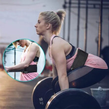 Breathable EVA Nylon Weight Lifting Support Belt Black S for Men Women
