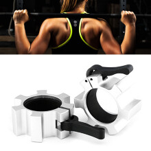 2PCS Aluminum 50mm Barbell Collar Lock Quick Release Clips Silver