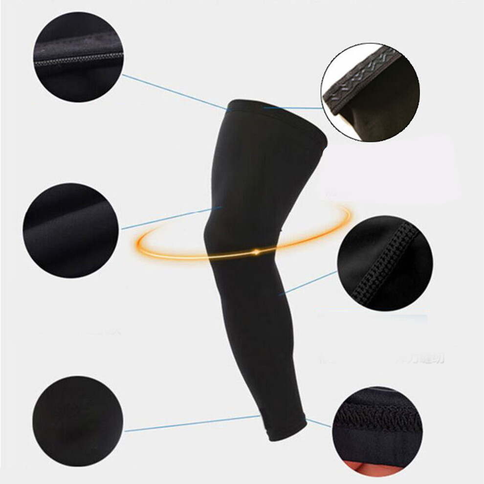 Black Knee Brace Support Protector L Breathable For Running Basketball