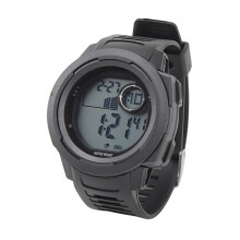 Men's Digital Outdoor Sports Watch 50M Waterproof Grey 25cm Rubber Strap