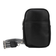 Moderigtig mavetaske til kvinder, vegansk læder, tyverisikret crossbody-taske med sidelommer med lynlås, kompakt rejsetaske, justerbar,