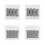 4pcs Bathroom Toilet Seat Boosters Pad-Square Increase height 3