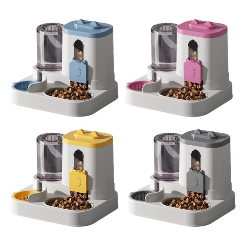 Combined Puss Supplier and Waterer Automatic Weight-Yellow 1