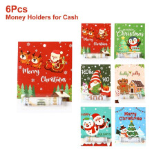 Creative Christmas Money Card Santa Design Foldable-style C