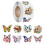 500Pcs Butterfly Flower Sticker Rolls Butterfly Giftwrap Decal 1