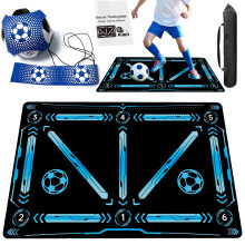 Soccer Training Mat For Footwork, Strength, Agility And Coordination, AntiSlip Silent Absorption, 35.4 X 23.6 Cm