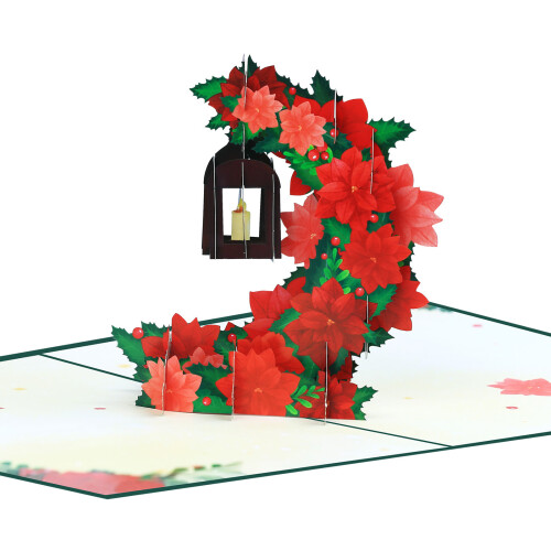 Stereoscopic Burst Up Christmas Card With Moon Energy efficient
