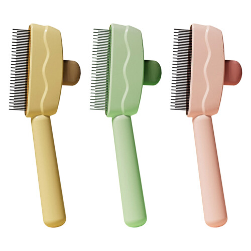 Brosse de démêlage pour chats, outil de toilettage, de-Jaune 1