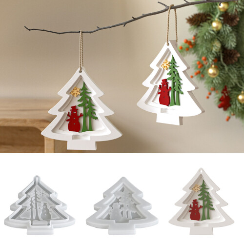 Christmas Craft Elastomer Cast Snowfigure Tree Plan Recycelbares 1