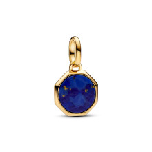 ME 763388C01 Blue Engraved Mini Locket Charm Sterling Silver GoldPlated Lapis Lazuli
