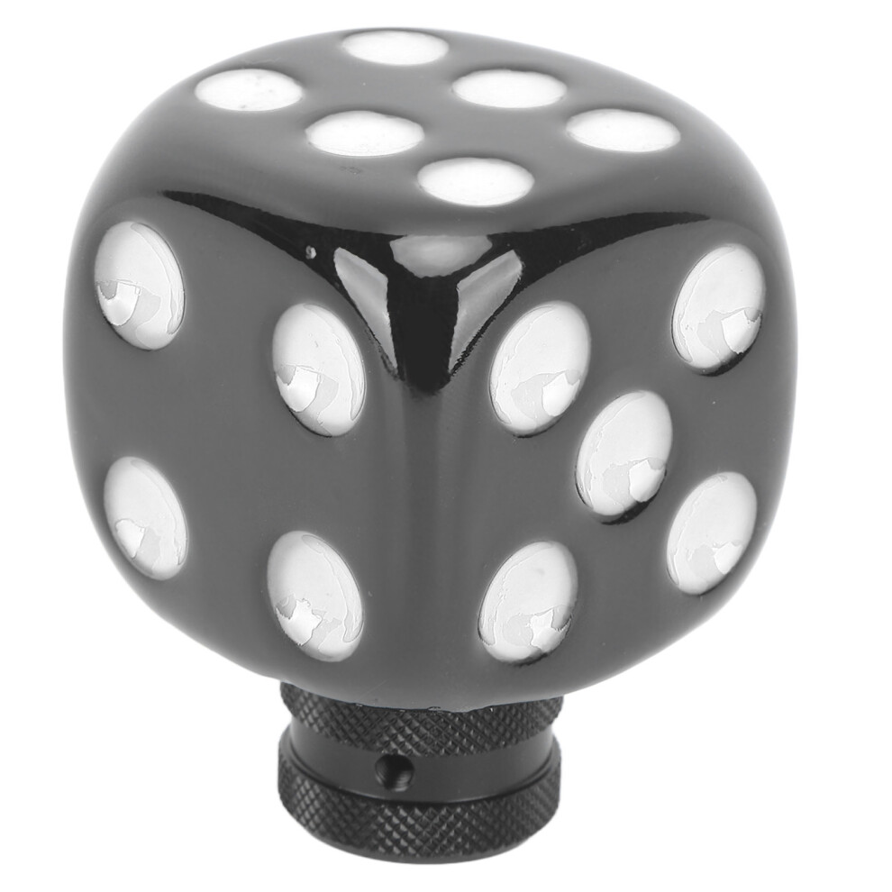 Most Cars Resin Dice Shift Knob Gear Shift Head & Universal Fit Black/White 6901375961344