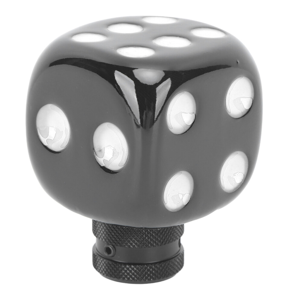 Most Cars Resin Dice Shift Knob Gear Shift Head & Universal Fit Black/White 4961381542144