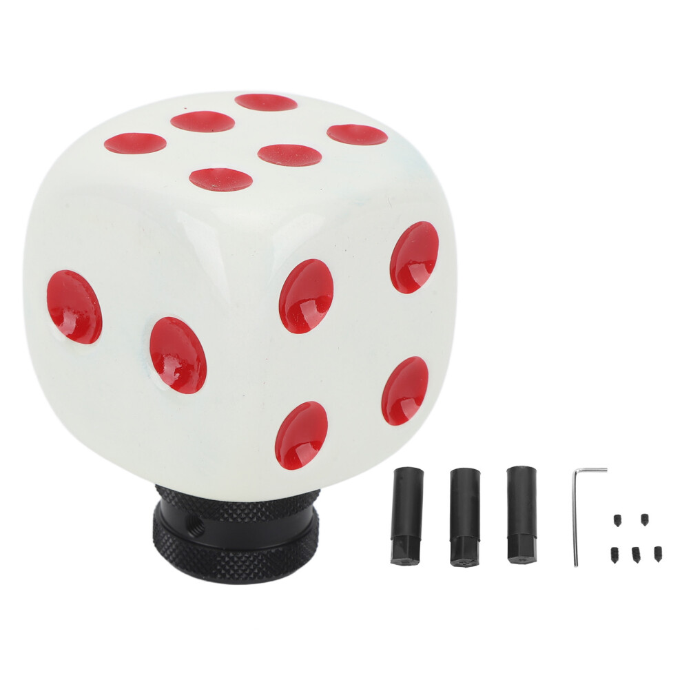Smooth Touch Shifter Knob, Dice Shape Car Transmission Handle For Manual And Automatic Vehicles, Resin Material Construction With Universal Fit 9190834860565