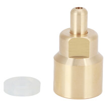 Thread Connection Inflation Valve Brass Cylinder Connector for CO2 Beer Machine, Portable Size Refill Adapter with Enhanced Sealing and Practical