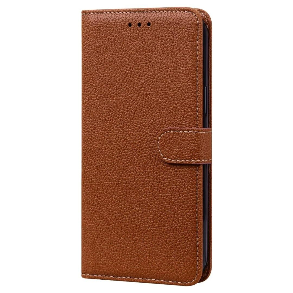 Mobile Phone Case For Samsung Galaxy S23 Fe Leather Wallet Cover, Brown 9412369887115