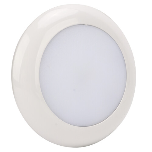Dimmable Light LED Disk Light White Finish Indoor Use Surface Mount Energy Savings High Brightness Built To Last Adjustable Brightness Flush Mount 1