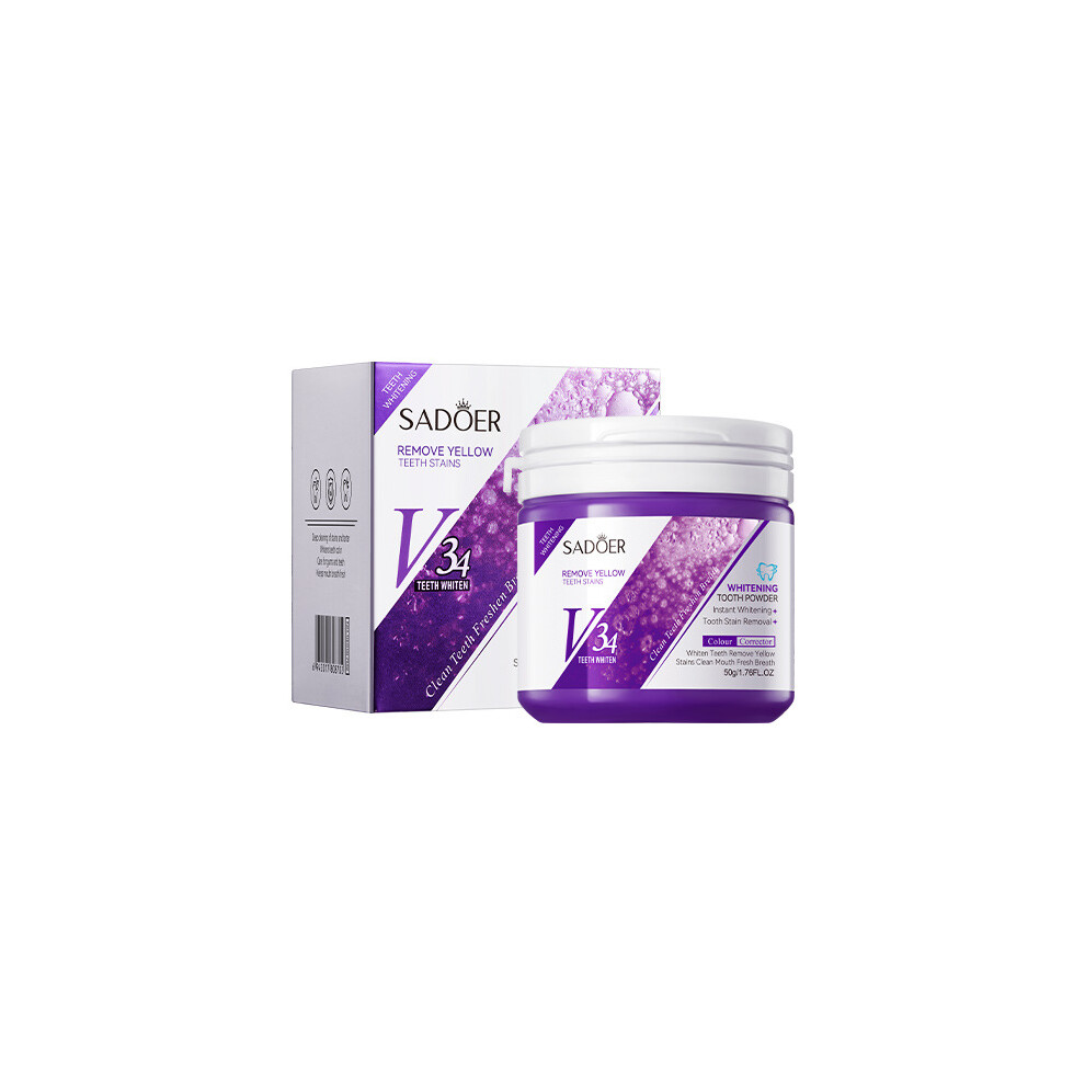 (Tooth powder 50g) V34 Tooth Powder 50g SADOER Whitening Deep Cleansing Whitening Tooth Powder