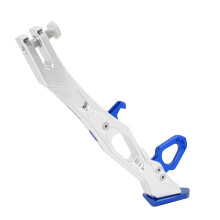 Verstelbare zijstandaard/statiefframe van aluminiumlegering met stabiele en duurzame constructie en antislipontwerp voor motorritten.