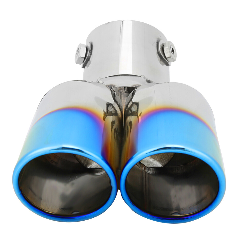 Exhaust Pipe Muffler Tip Modification Curved Tail Throat Bevel Cut Design Stylish Design Universal Fit Corrosion Resistant, High Performance 9437117523350