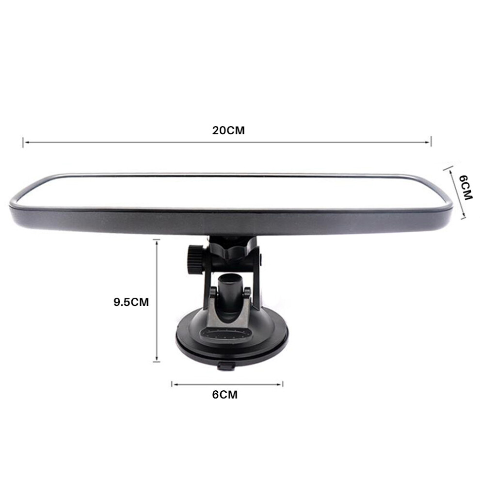Universal Car Truck Interior Rear View Mirror With Suction Cup Wide Angle Black 4101373929922