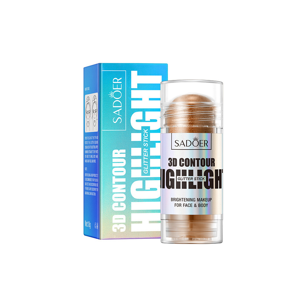 Brown ((#04 ) 18G) Bright 3D Highlighting Stick Sadoer Contouring Makeup Highlighting Stick