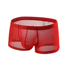 Translucent sexy breathable red women's underwear 2 XL