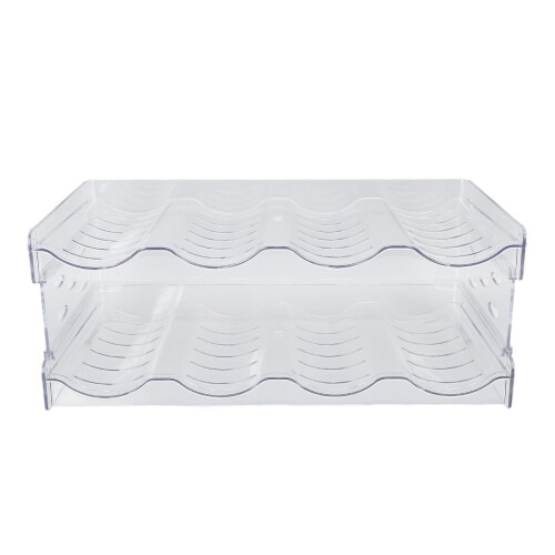 Insulated Tumbler Storage Rack With Sleek Clear Plastic Organizer, Compact And Stackable Bottle Storage Rack Featuring Durable PET Material, Versatile 1
