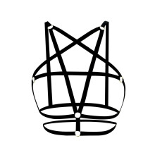 Harness Men's Upper Body Open Sex Belt Suit Cross Strap Open Lingerie Harness Sexy Underwear Suspenders Seductive Outfit 01 Black L