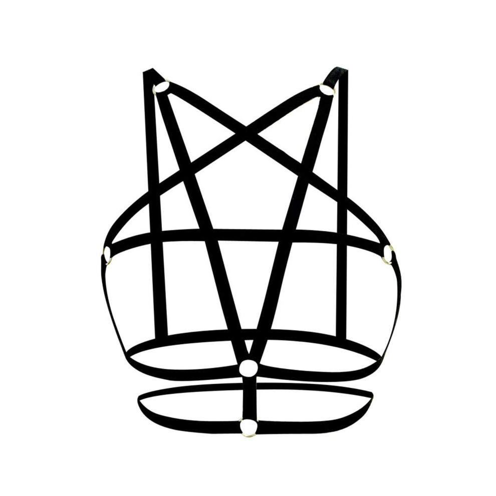 Black Harness Women's Upper Body Chain Bra Harnish Women Sexy Bra For Sex Fetish Clothing Body L
